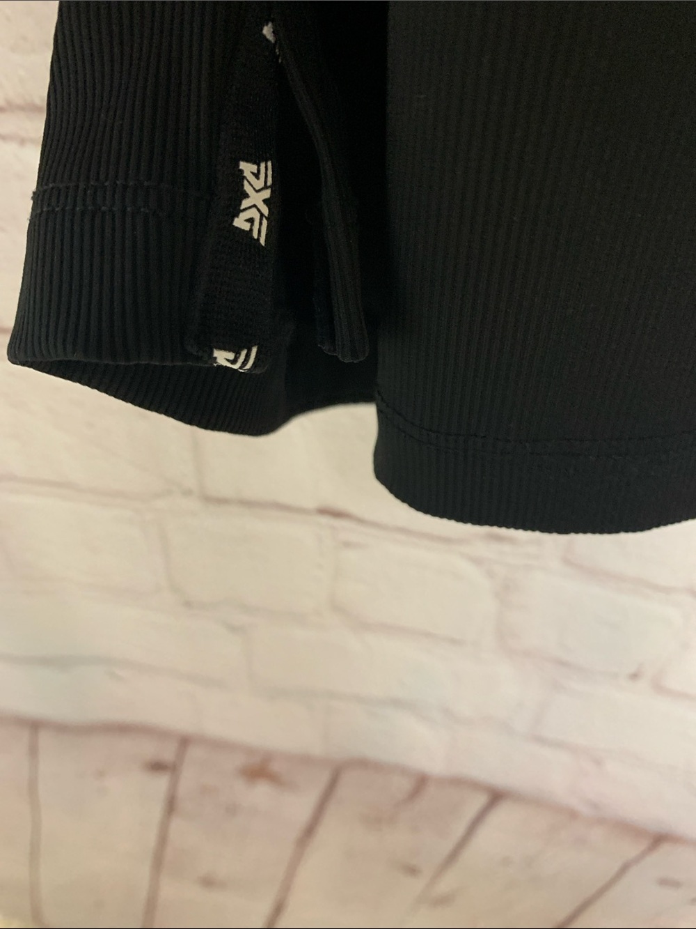 PXG Black Polo Shirt Tan Contrast Collar Looks New Size XL - Picture 2 of 6